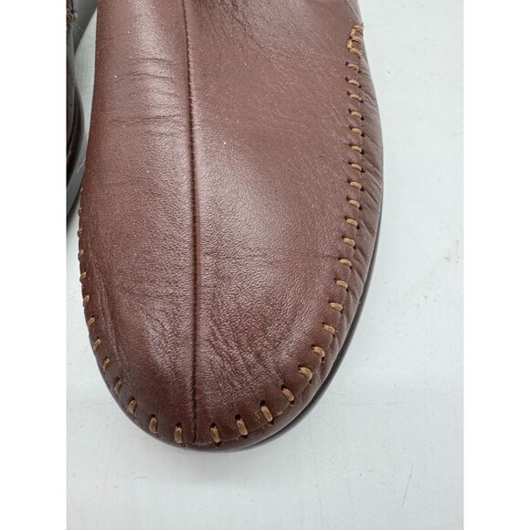 Sas Womens Dream On Slip On Loafers Size 9N Brown Wedge Workwear Leather Moccasi - Picture 7 of 15